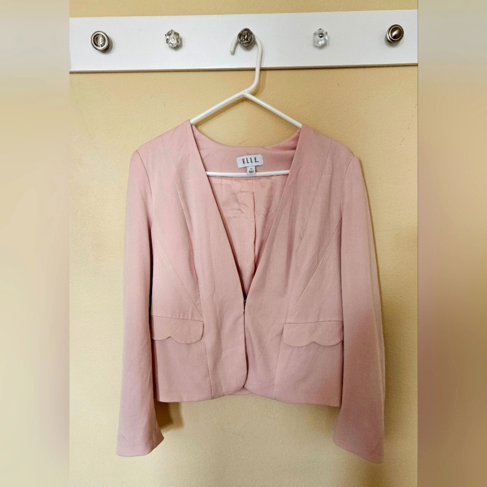 Elle Pink Women's Jacket Blazer Size 10